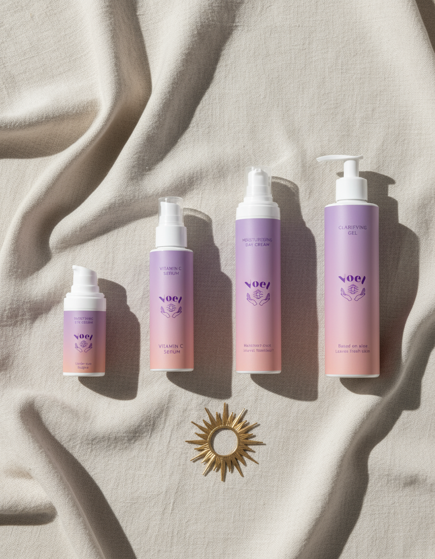 Luxe Voel productfoto met leesbare labels